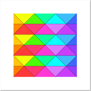 Neatly Rainbow Triangles Posters and Art